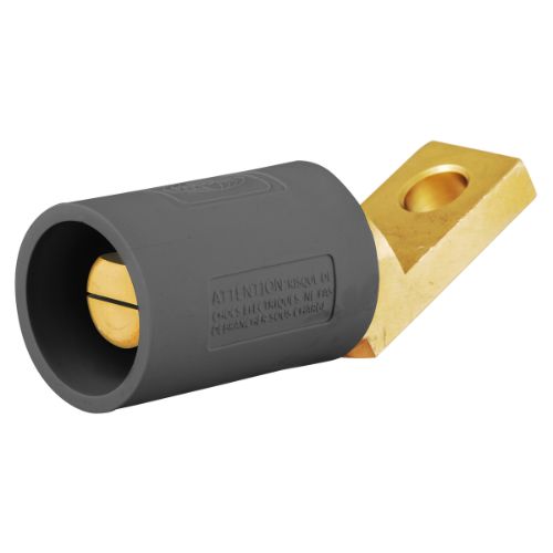Hubbell Wiring Device-Kellems HBLMOABK Series 16 Offset Straight Style Angled Devices, Male-Black