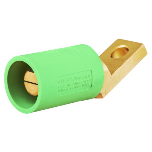 Hubbell Wiring Device-Kellems HBLMOAGN Series 16 Offset Straight Style Angled Devices, Male-Green
