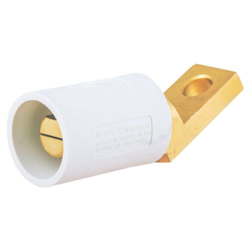 Hubbell Wiring Device-Kellems HBLMOAW Series 16 Offset Straight Style Angled Devices, Male-White