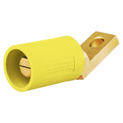 Hubbell Wiring Device-Kellems HBLMOAY Series 16 Offset Straight Style Angled Devices,Male-Yellow