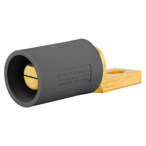 Hubbell Wiring Device-Kellems HBLMOSBK Series 16 Offset Straight Style Devices, Male - Black