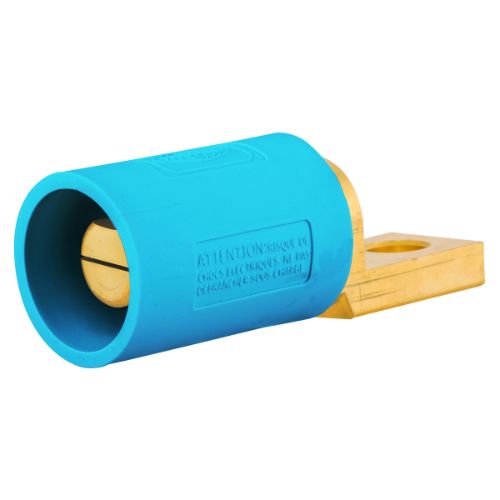 Hubbell Wiring Device-Kellems HBLMOSBL Series 16 Offset Straight Style Devices, Male - Blue