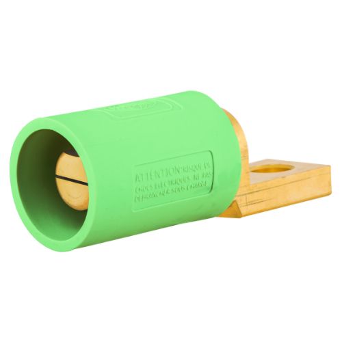 Hubbell Wiring Device-Kellems HBLMOSGN Series 16 Offset Straight Style Devices, Male - Green