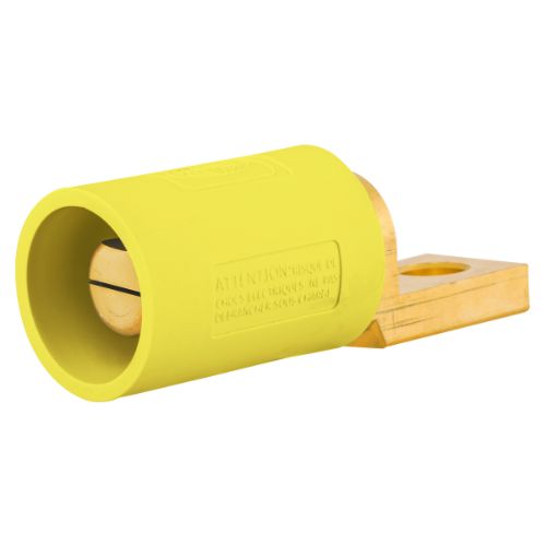 Hubbell Wiring Device-Kellems HBLMOSY Series 16 Offset Straight Style Devices, Male - Yellow