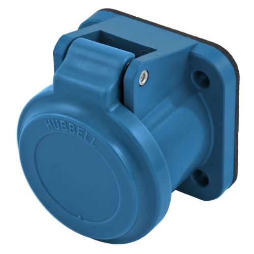 Hubbell Wiring Device-Kellems Series 16 Non-Metallic Weather Protective Lift Covers- Blue Wire Connectors