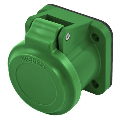 Hubbell Wiring Device-Kellems Series 16 Non-Metallic Weather Protective Lift Covers- Green Wire Connectors