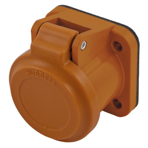 Hubbell Wiring Device-Kellems Series 16 Non-Metallic Weather Protective Lift Covers- Orange Wire Connectors