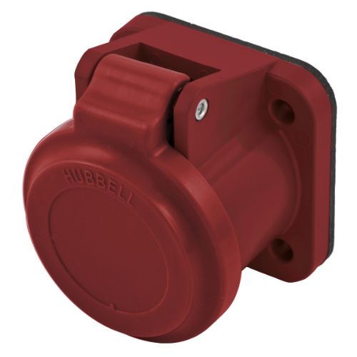 Hubbell Wiring Device-Kellems Series 16 Non-Metallic Weather Protective Lift Covers- Red Wire Connectors
