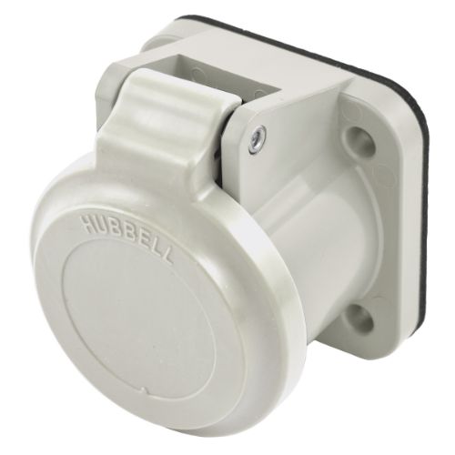 Hubbell Wiring Device-Kellems Series 16 Non-Metallic Weather Protective Lift Covers- White Wire Connectors