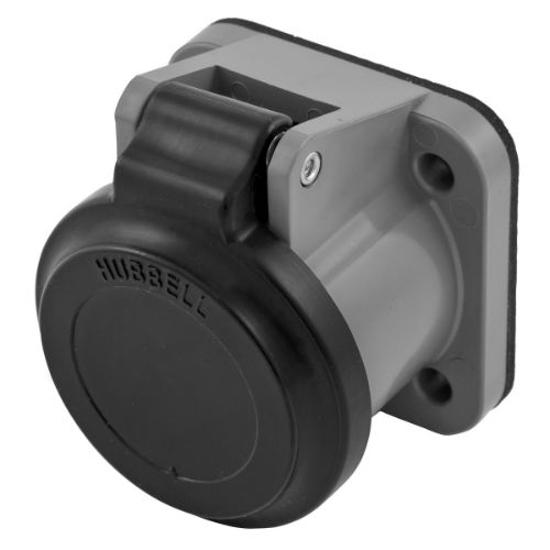 Hubbell Wiring Device-Kellems Series 16 Non-Metallic Weather Protective Lift Covers- Black/Gray Wire Connectors
