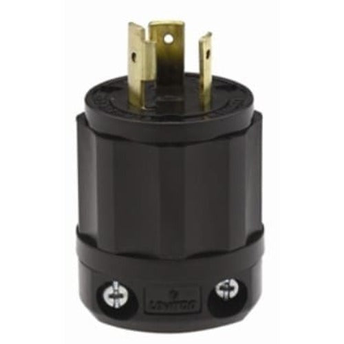 Leviton Manufacturing Company Locking Plug L5-20P, 2P3W 20A - Black