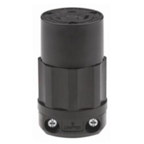 Leviton Manufacturing Company Locking Connector L5-20R, 2P3W 20A - Black-White