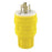 Leviton Manufacturing Company Locking Plug, NEMA L16-20P, 3P4W, 20A, Wetguard-Yellow