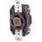 Leviton Manufacturing Company Flush Mtg Locking Receptacle, NEMA L14-30R, 30A, 3P4W -Black