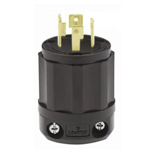 Leviton Manufacturing Company Locking Plug, NEMA L15-30P, 30A, 3P4W -Black