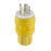 Leviton Manufacturing Company Locking Plug, NEMA L14-30P, 3P4W, 30A, Wetguard-Yellow