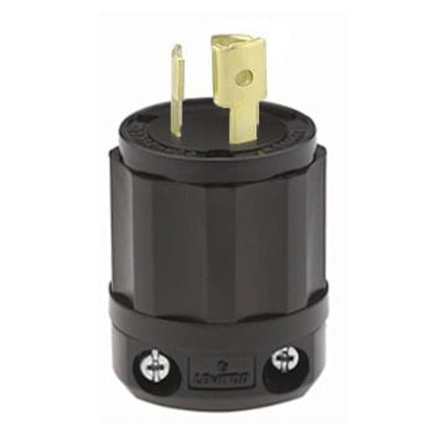 Leviton Manufacturing Company Locking Plug, NEMA L5-15P, 2P3W, 15A,125V, Grounding-Black