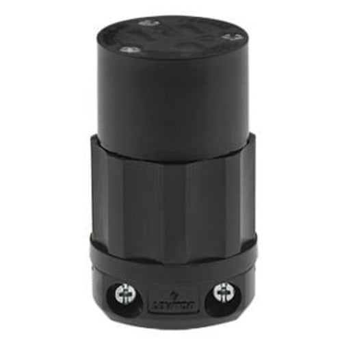 Leviton Manufacturing Company Connector, NEMA 5-15R,2P3W,15A,125V,Grounding-Black