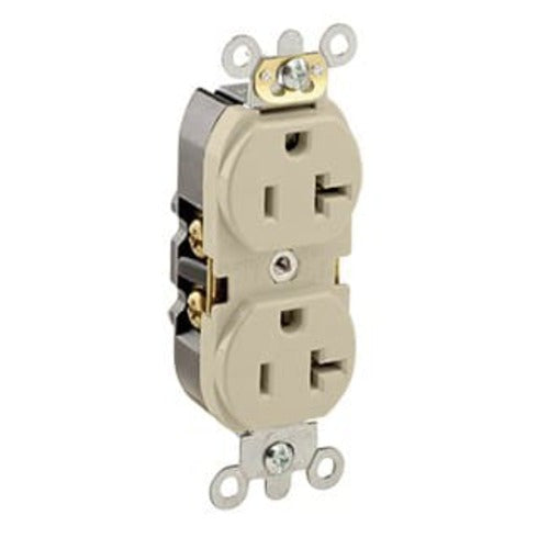 Leviton Manufacturing Company Duplex Receptacle Outlet,NEMA 5-20R,20A,2P3W,Self Gnd-IV