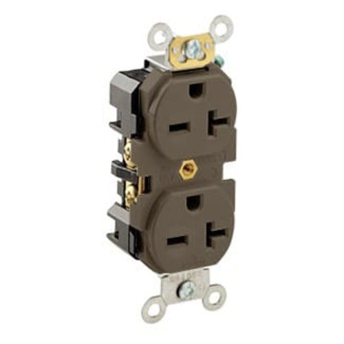 Leviton Manufacturing Company Brown Receptacle DUP 2PO 3WI 20A250V