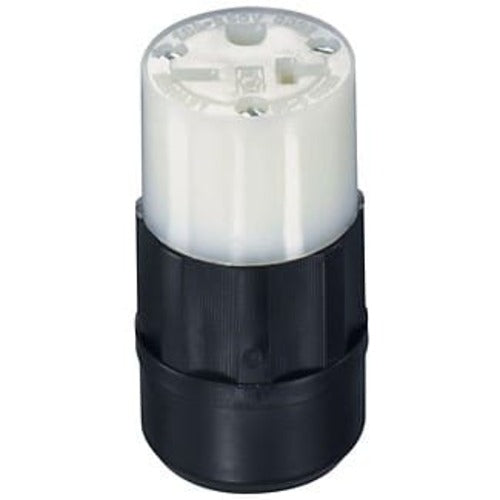 Leviton Manufacturing Company Connector, NEMA 6-20R, 20A,250V, 2P3W,Grounding-Black/White