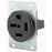 Leviton Manufacturing Company Flush Mtg Receptacle SGL 3PO 4WI 50A250V - Black
