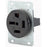 Leviton Manufacturing Company Flush Mtg Receptacle SGL 3PO 4WI 50A250V - Black