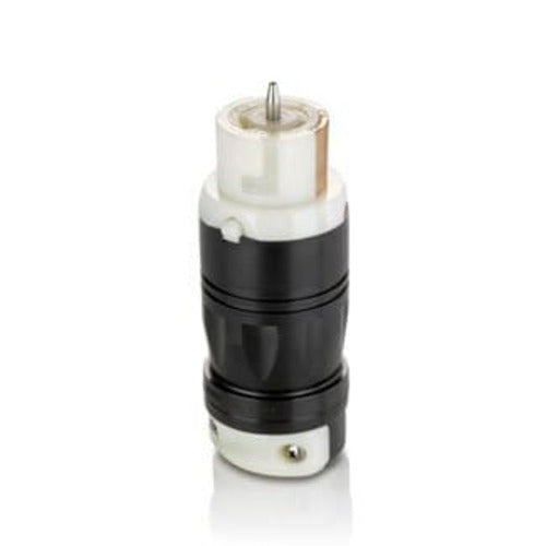 Leviton Manufacturing Company Locking Connector, 50A, 480V, 3P4W, Non-NEMA, CS-BK/WT