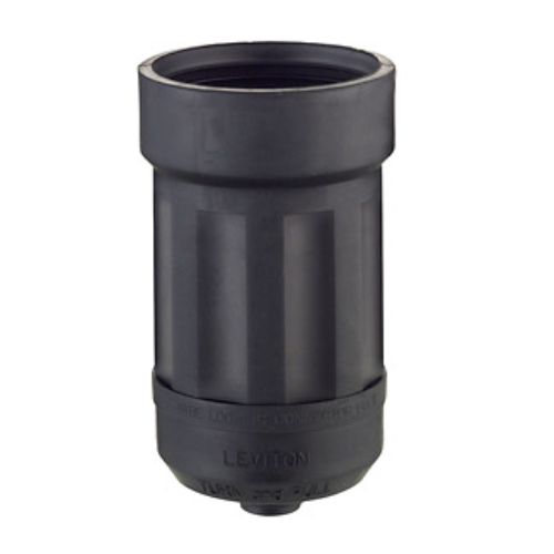 Leviton Boot for Locking Conn, 20A & 30A, 4P5W, Weather-Resistant-BK