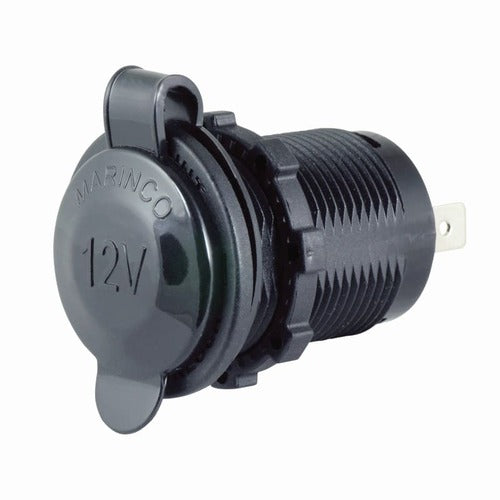 Marinco Power Products 12V Receptacle , Black, With Old Style Ring