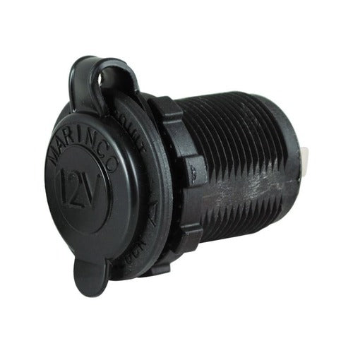Marinco Power Products 12V Receptacle , Black, Sealed Seams