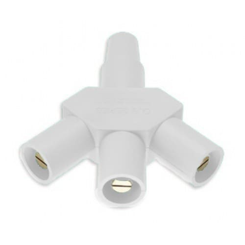 Marinco Power Products CL/CLS/CLM Reverse Hard 3Fer Adapter (F-M-M-M)-WT