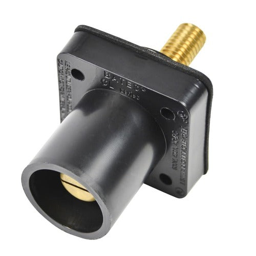 Marinco Power Products CL Ser Pnl Mount Inlet(400A/600V)1.125"ThdStud M-BK DrillOut