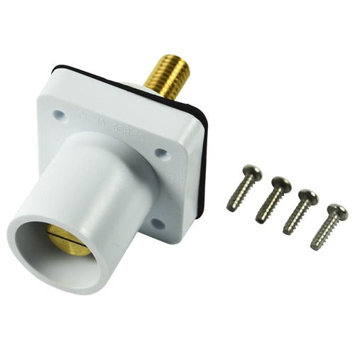 Marinco Power Products CL Ser Panel Mount Inlet (400A/600V) 1.125"THD Stud Male-WT