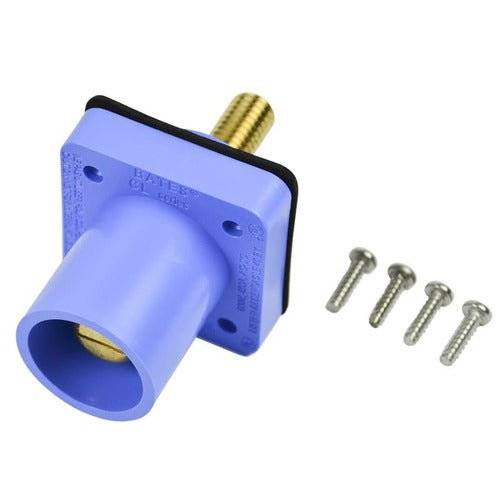 Marinco Power Products CL Ser Panel Mount Inlet (400A/600V) 1.125"THD Stud Male-BL