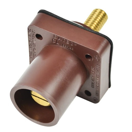Marinco Power Products CL PNL Mount Inlet (400A/600V)1.125"Thrd Stud,M-BN Drill Out