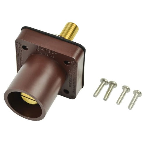 Marinco Power Products CL Ser Panel Mount Inlet (400A/600V) 1.125"THD Stud Male-BN