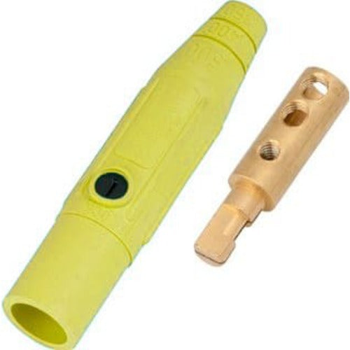Marinco Power Products CLM Series Inline Single Pin Conn(150A/600V)#8-#2AWG Male-YL