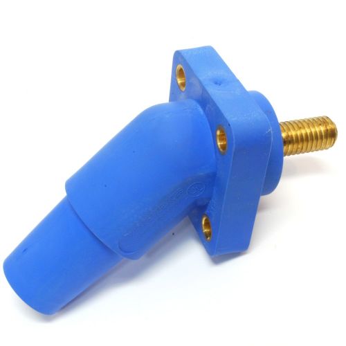 Marinco Power Products CLS 45 Deg Recep Pnl Mount(400A/600V)1-1/8"Thrd Stud;Fem-BL