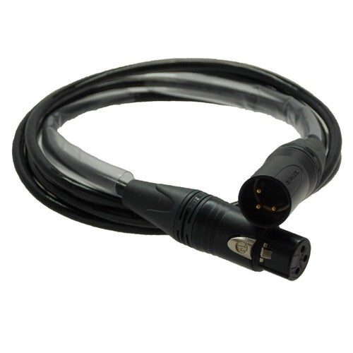 DMX, 3 Pin XLR Neutrik Connector, Entertainment Cable – Black