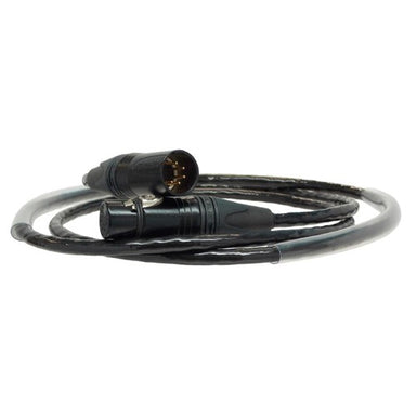 DMX, 5 Pin XLR Neutrik Connector, Entertainment Cable - Black