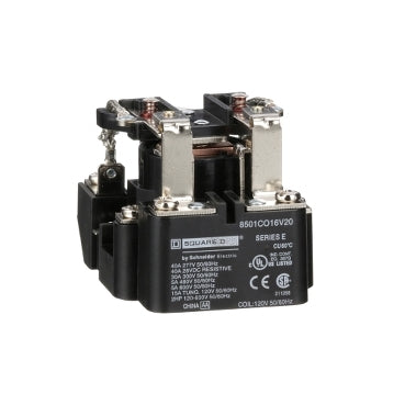 Schneider Electric  Square D Power Relay, 30 A resistive at 300 V, 120 VAC coil