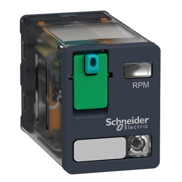 Schneider Electric RPM22BD Zelio RPM Power Plug-In Relay, 2 C/O, 24 V DC, 15 A, w/LED