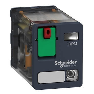 Schneider Electric RPM22F7 Zelio RPM Power Plug-In Relay, 2 C/O, 120 V AC, 15 A, w/LED