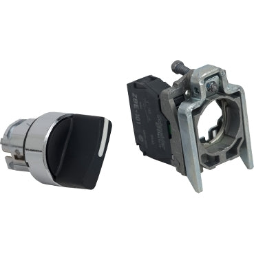 Schneider Electric XB4BD21 22mm Selector Switch Black Knob Push Button, 2 position, Maintained, 1 NO, 600 V