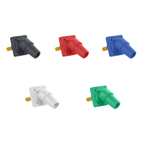 45-Degree 120/208V Female Threaded Post Panel Mount Connectors Portable Power Package