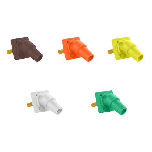 45-Degree 277/480V Female Threaded Post Panel Mount Connectors Portable Power Package