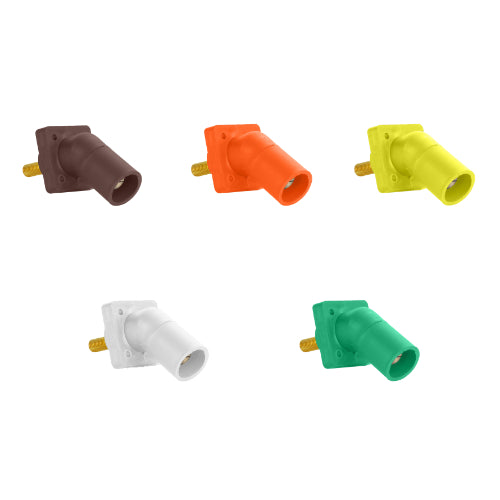 45-Degree 277/480V Male Threaded Post Panel Mount Connectors Portable Power Package