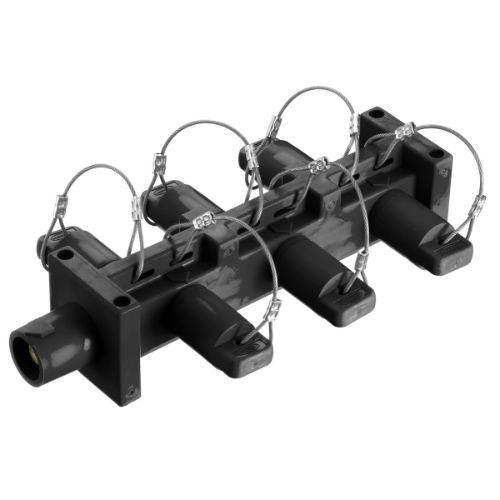 Hubbell Wiring Device-Kellems HBL7DBBK Series 16 Distribution Block ( 1 Male - 6 Females) - Black