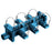 Hubbell Wiring Device-Kellems HBL7DBBL Series 16 Distribution Block ( 1 Male - 6 Females) - Blue